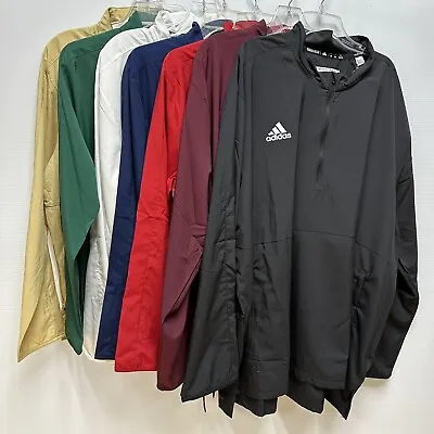 Adidas Jacket Men's 7 Colors Lightweight 1/4 Zip Up Loose Fit Sizes: XS--3XL NEW • $42.99