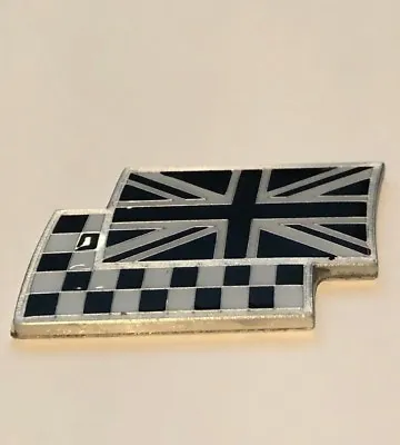 Black And White Union Jack And Chequered Flag Car Badge MG ZR TF MGF ZS ZT ZTT • £3