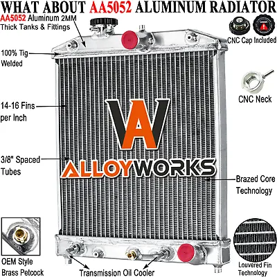 Aluminum Radiator For 92-00 Honda Civic D15 D16 EK EG Acura DEL SOL Integra AT • $59