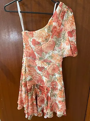$20 • Buy Forever New Floral One Shoulder Dress 4 - Worn Once