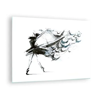 Glass Print 70x50cm Wall Art Picture Dance Woman Ballet Activity Small Artwork • £71.99