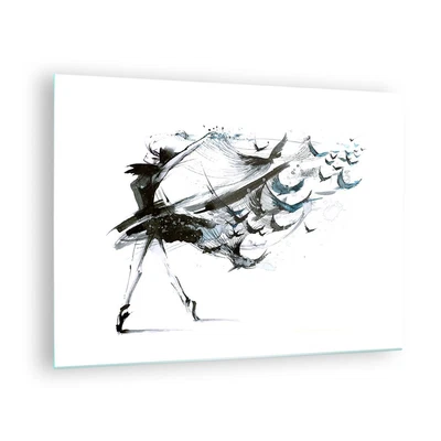 Glass Print 70x50cm Wall Art Picture Dance Woman Ballet Activity Small Artwork • £71.99