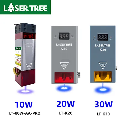 LASER TREE 10W 20W 30W Optical Power Laser Module For Cutting Engraving Tools • £155.99