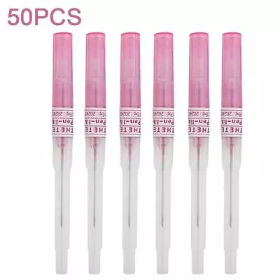 Professional 20G I.V. Catheter Piercing Needles - 50 Pack Disposable Supplies • $31.19