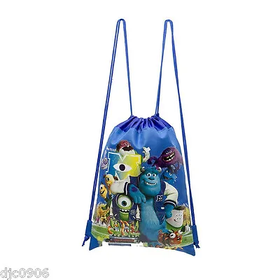 Blue Disney Monsters University Drawstring Bag Backpack Travel String Pouch-new • $19.99