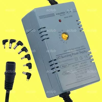 $43 • Buy 5A Regulated AC/DC Power Supply Adapter 100V-240V To 5V 6V 7.5V 9V 12V 13.5V 15V