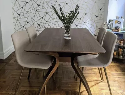 New Mid Century Modern Wood Dining Table Vintage Style Walnut Table Only • $450