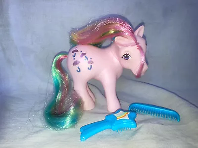 Vintage 80s G1 My Little Pony Parasol Glitter Cutie Mark MLP Rainbow Ponies • $18.99