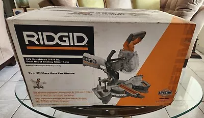 RIDGID R48607B 7-1/4  Dual Bevel Sliding Miter Saw  Brushless Cordless Tool Only • $260