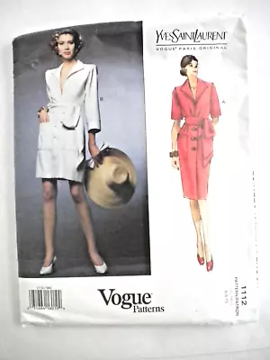 Vogue Pattern #1112 Yves Saint Laurent 1993 Uncut Size 6-8-10 • $12.99