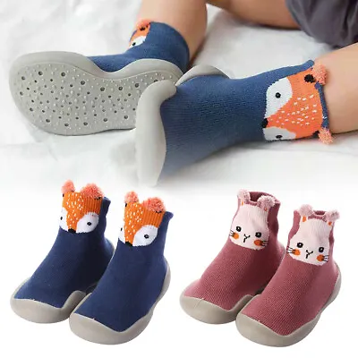$12.99 • Buy Kids Baby Girl Boys Toddler Anti-slip Soft Slippers Socks Cotton  Slippers Shoes