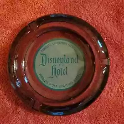 Disneyland Hotel Smoked Glass Ashtray 4-1/4” Vintage 60's • $17