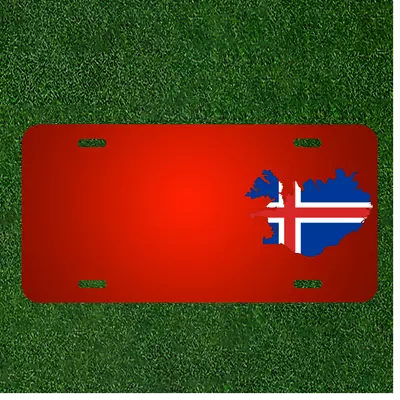 Custom Personalized License Plate With Add Names To Iceland Map Flag Europe • $19.95