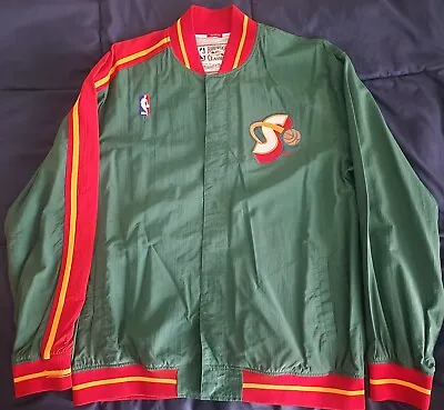 AUTHENTIC Mitchell & Ness Seattle Supersonic Jacket Great Condition! 1995-96. XL • $75