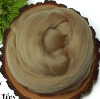 CAMEL- Merino Wool Roving Combed Top For Spinning Nuno Felting - 2 Oz • $5.95