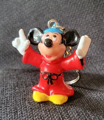 Vintage Disney Mickey Mouse Sorcerers Apprentice Figure Key Chain Fantasia  • $9.99