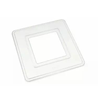 4x CLEAR SINGLE LIGHT SWITCH FINGER PLATE SURROUND BACK PLATE PLASTIC UK SLR • £5.99