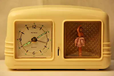 Vintage German Made Waltham Monro Dancing Ballerina Musical Wind-up Alarm Clock • $109.04