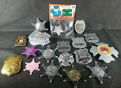 Vintage Lot Of Plastic Police Fire Marshall Badges 1970-2020 Mixed Lot Sealed  • $42.41