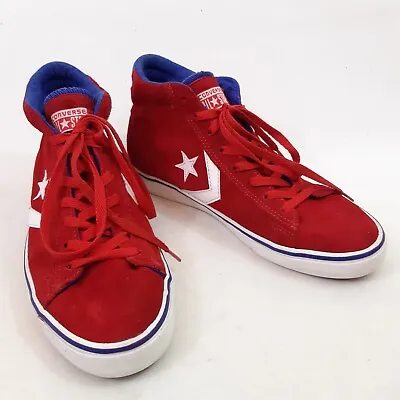 £21.99 • Buy Converse All Star Red Suede Leather High Tops Star Player UK Size 7 EU 41 Unisex