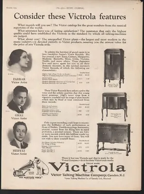 1925 Victor Victrola Music Record Dance Farrar Gigli No 310 350 Heifetz 21702 • $21.95