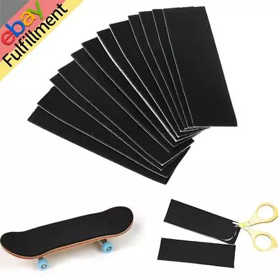 12Pcs Fingerboard Deck Uncut Sandpaper Grip Tape Stickers 4.33''X1.38'' • $10.95