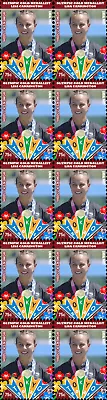 LISA CARRINGTON TOKYO OLYMPICS K-1 500m KAYAK GOLD MEDAL STAMP STRIP • $6