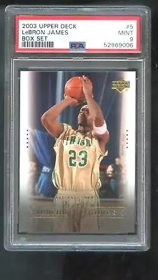 2003-04 Upper Deck Box Set #5 Lebron James ROOKIE RC PSA 9 Graded Card NBA 03-04 • $94.96