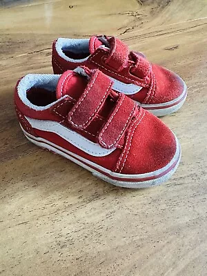 Vans Shoes Infant Child Size 4 Red  • £0.99