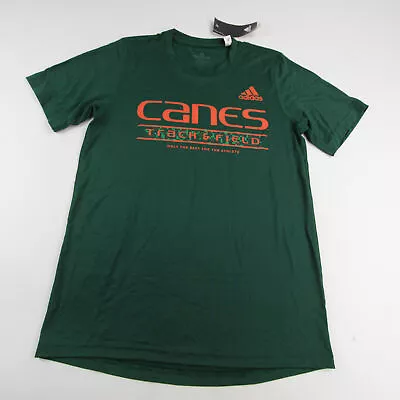 Miami Hurricanes Adidas Aeroready Short Sleeve Shirt Men's Green New • $17.06