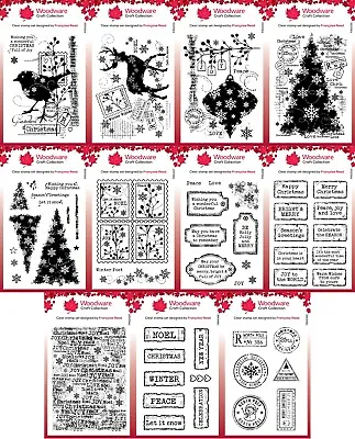 £4.99 • Buy *2023* Woodware Christmas Clear Stamps - By Francoise Read - Creative Expression