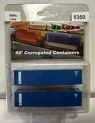 Deluxe Innovations N Scale Italia Line 40' Corrugated Containers 2-Pack #5350 • $12.99