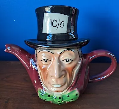 Alice In Wonderland Mad Hatter Teapot Tony Wood Staffordshire England 7.5  • $34.99