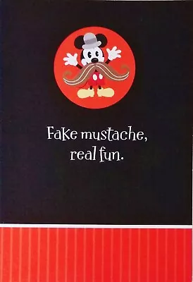 Mickey Mouse Funny Mustache Birthday Greeting Card • $2.99