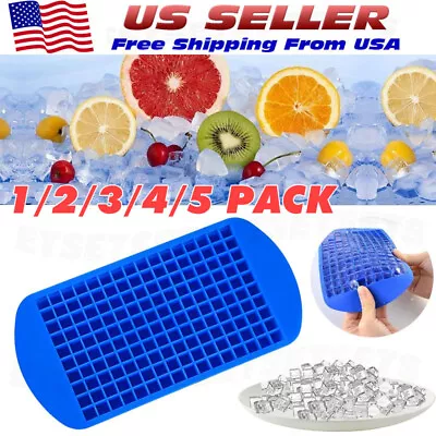 Ice Cube Maker Molds 160 Grids Mini Small Trays Silicone Bar Whiskey Cocktails • $4.99