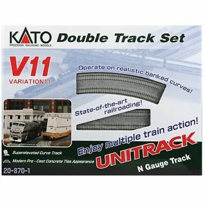 KATO USA ~ N Scale ~ New 2024 ~ V11 Double Track UniTrack Set ~ 20-870-1 • $121.79