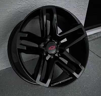 $1479 • Buy Gloss Black Trail Boss Z71 Chevy Silverado Tahoe Truck Wheels Set 22x9 