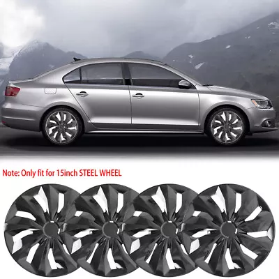 $79.06 • Buy For VW Jetta 2011-2016 4X ABS 15  Hubcaps Rim Wheel Cover Steel Wheel Tires