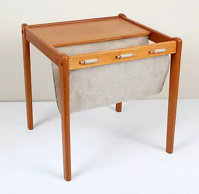 BRDR. FURBO Vintage Teak Mid Century Side Table / Magazine Rack - SUPERB!!! • $149.99