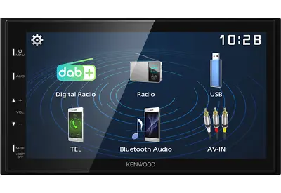 Kenwood DMX-129DAB 6.8  Bluetooth DAB+ Touch Car Android Stereo & DAB Aerial NEW • £208.99