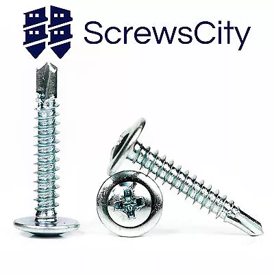 4.2mm SELF DRILLING WAFER HEAD TEK METAL / DRYWALL SCREWS VARIOUS LENGTHS  • £15.48