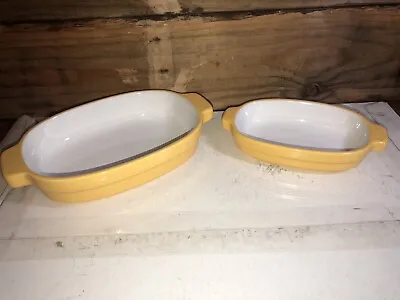 Kitchenaid Ceramic Lot Of 2- .7qt And .3qt Yellow Chip Resistant Bowls • $12