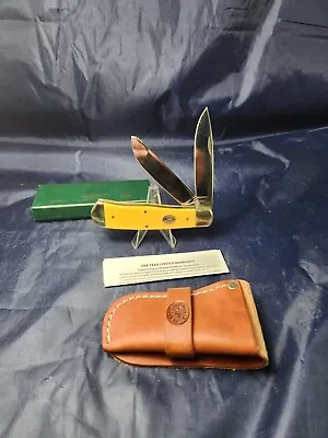 Moore Maker Matador Texas 3206 LLU Liner Lock Large Trapper Knife Yellow Delrin • $89.50