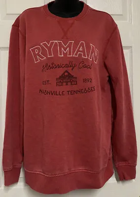 Nashville Ryman Auditorium Crew Sweatshirt Sweater Country Music Stitched Red S • $26.24