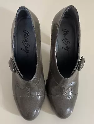 MISS SIXTY Ladies  Grey Patent Heels Shoes Size 39 - UK 6 • £15