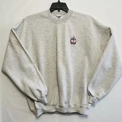 Vintage 90s Erie Yacht Club Sweatshirt Crewneck Jerzees XL Gray • $20