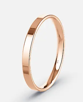 9ct Rose Gold Ring 2mm Flat-Shape Wedding Band- Sizes H-T -Light Weight • £71.99