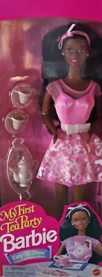 My First Tea Party Barbie Doll African American 1995 Mattel 14593 • $44.95