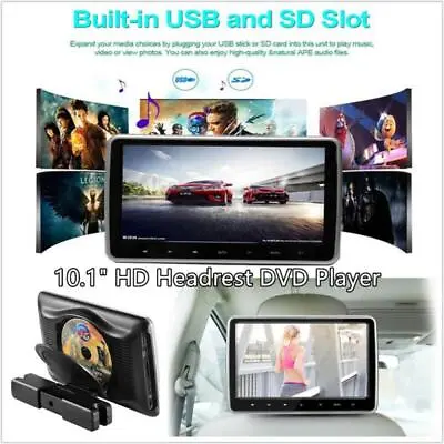 $165 • Buy 10.1  HD Headrest DVD Player Car SUV Multimedia Back Seat Monitor Game Disc Kit