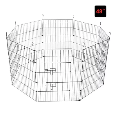 £57.99 • Buy 48  Pet Fence Pen Puppy Dog Rabbit Playpen Animal Exercise Enclosures Run Cage
